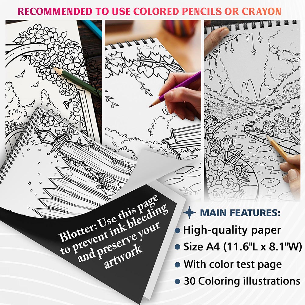 NETHOUSE Dream Garden Coloring Sheets For Adults