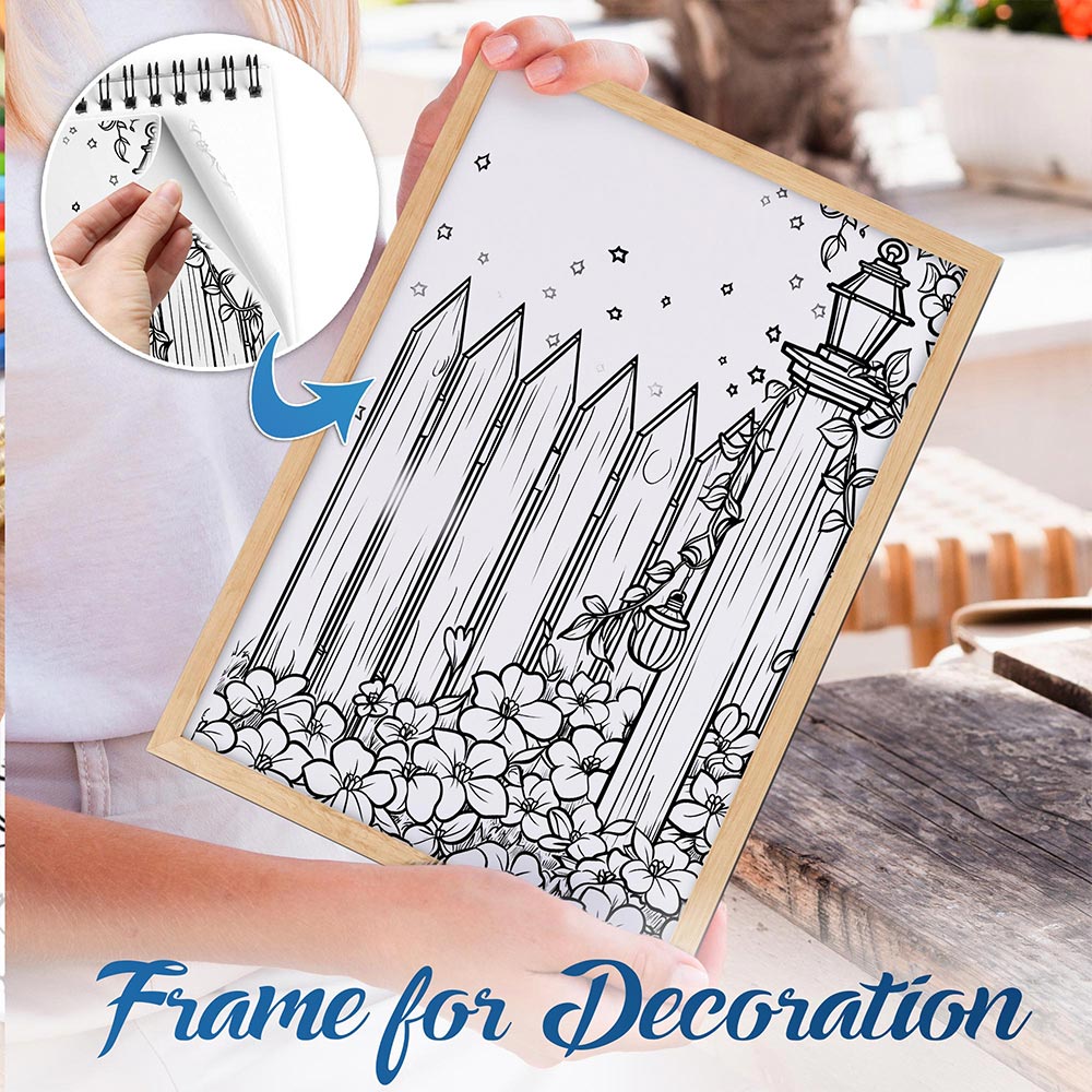 NETHOUSE Dream Garden Spiral Bound Coloring Book For Adults