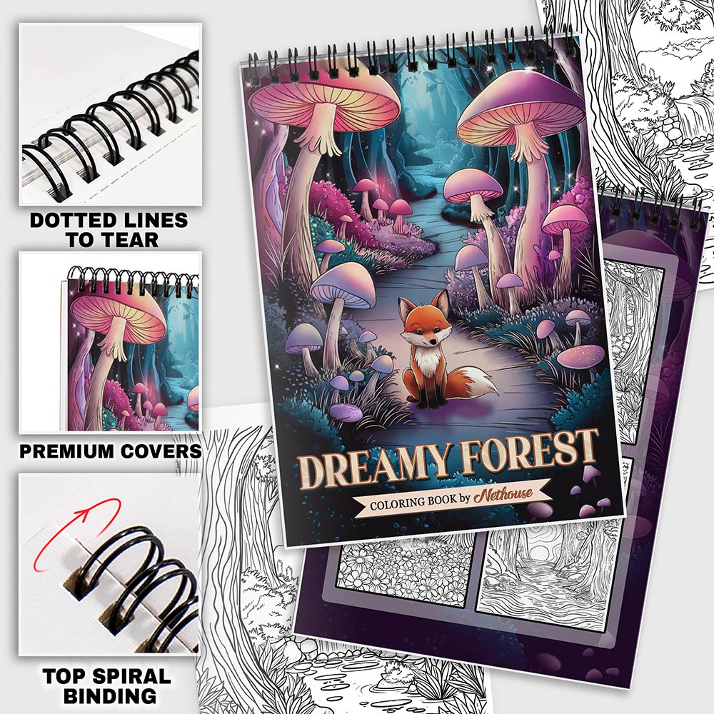 NETHOUSE Dreamy Forest Coloring Pages For Adults