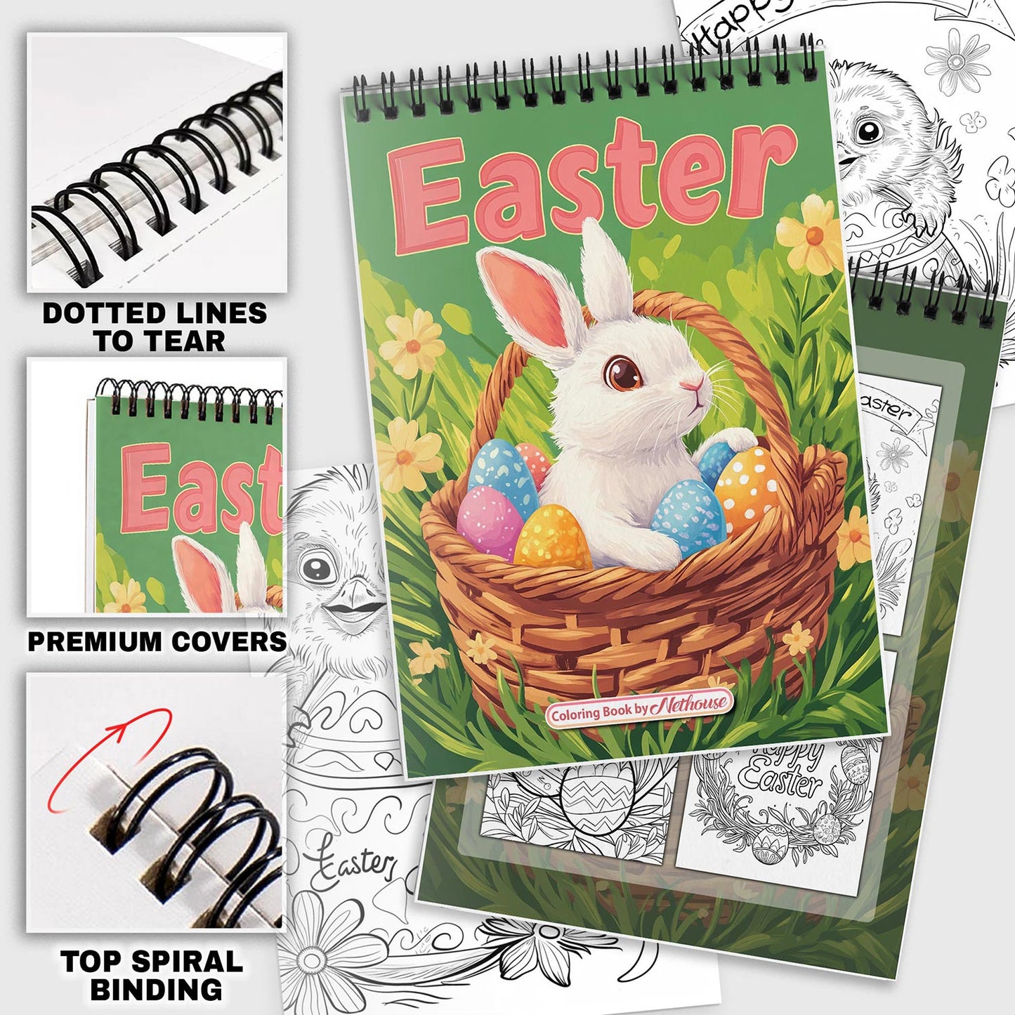 NETHOUSE Easter Coloring Pages For Adults