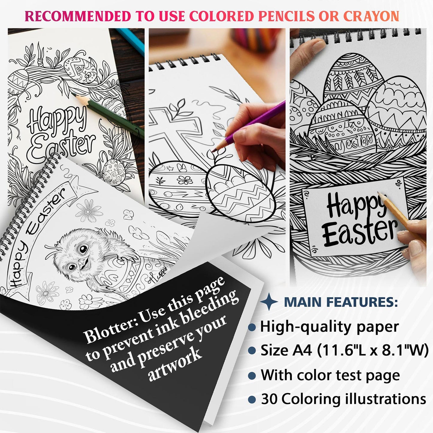 NETHOUSE Easter Coloring Sheets For Adults