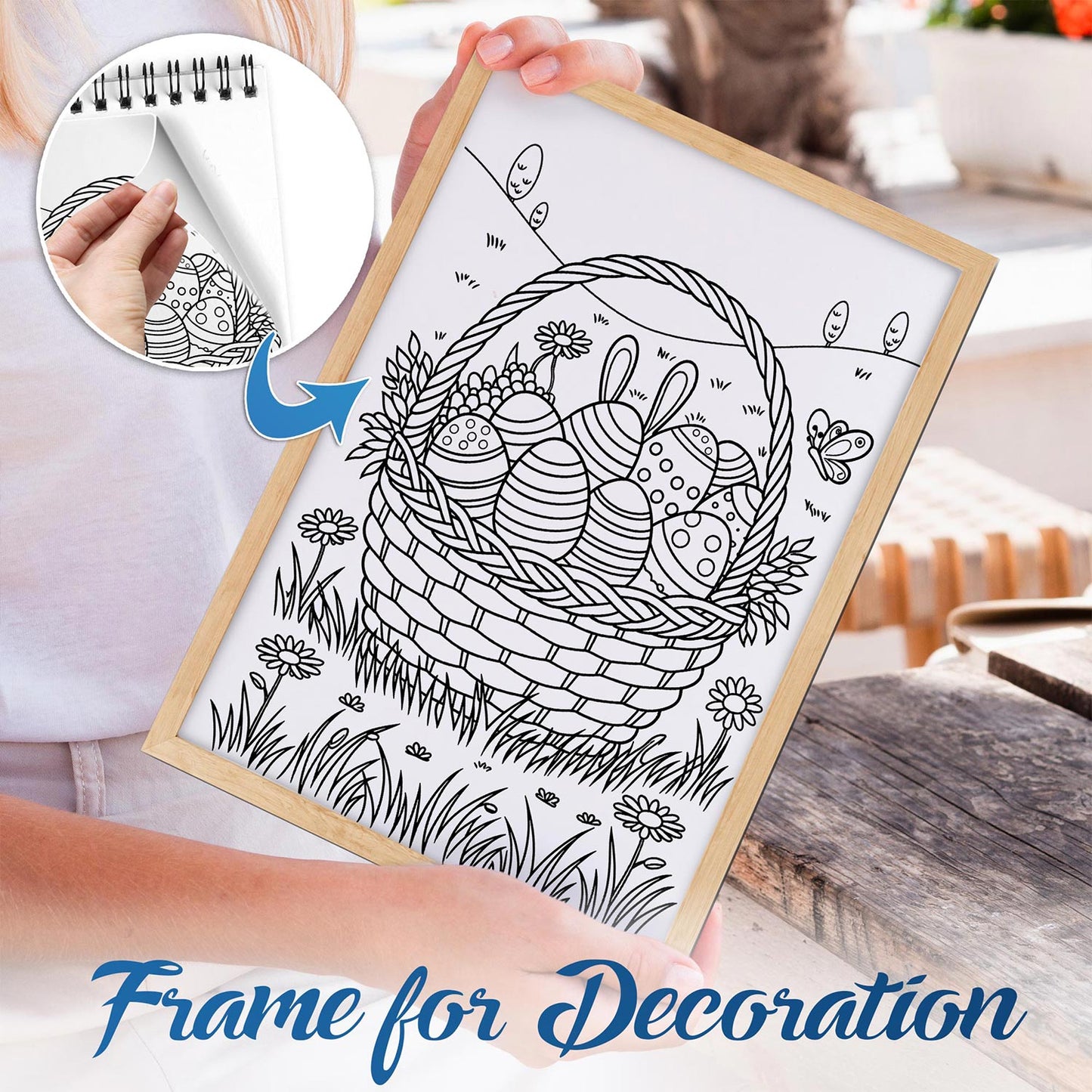 NETHOUSE Easter Eggs Spiral Bound Coloring Book For Adults