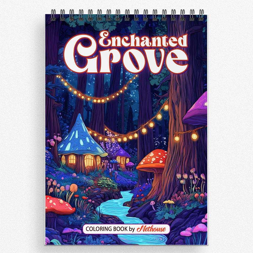 NETHOUSE Enchanted Grove Coloring Book For Adults