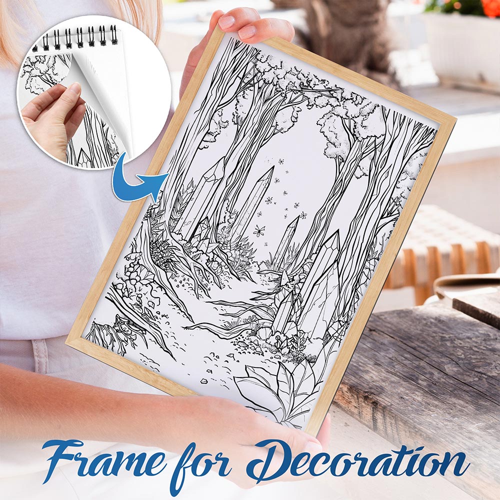 NETHOUSE Enchanted Grove Spiral Bound Coloring Book For Adults