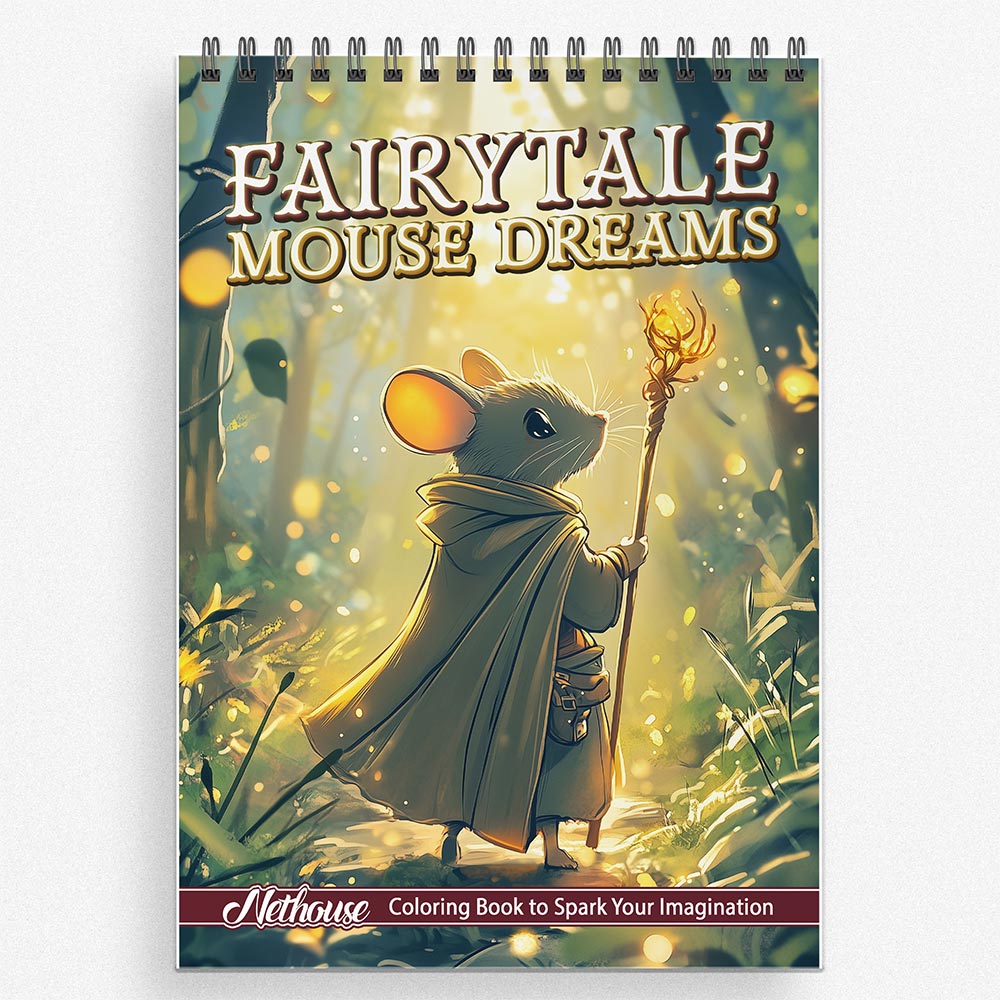 NETHOUSE Fairytale Mouse Dreams Coloring Book For Adults