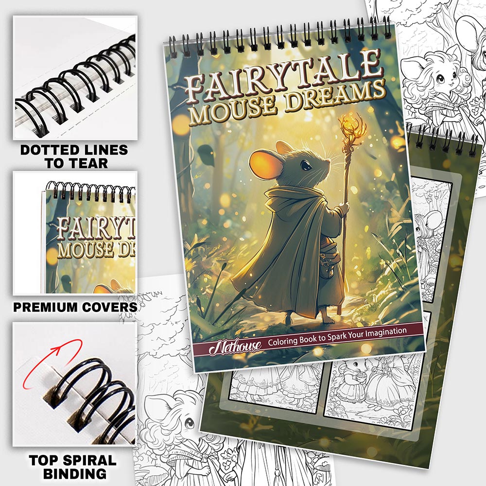 NETHOUSE Fairytale Mouse Dreams Coloring Pages For Adults