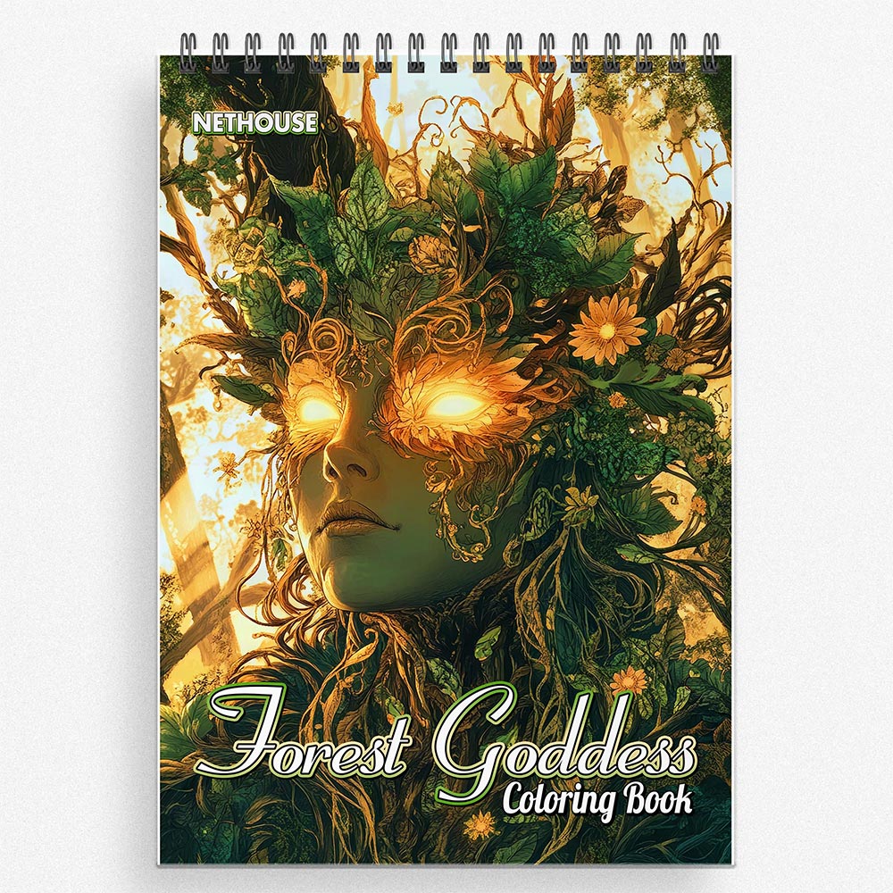 NETHOUSE Forest Goddess Coloring Book for Adults