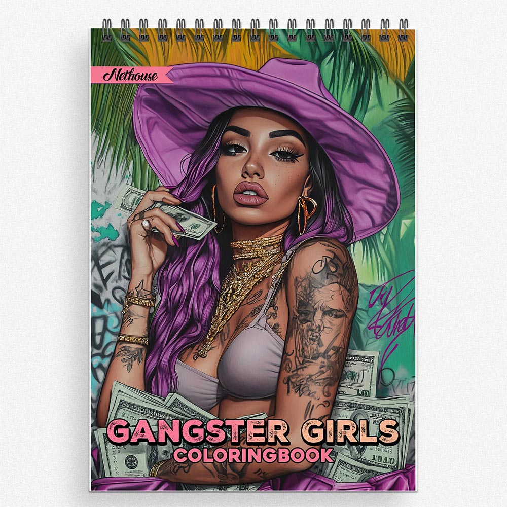 NETHOUSE Gangster Girls Coloring Book For Adults