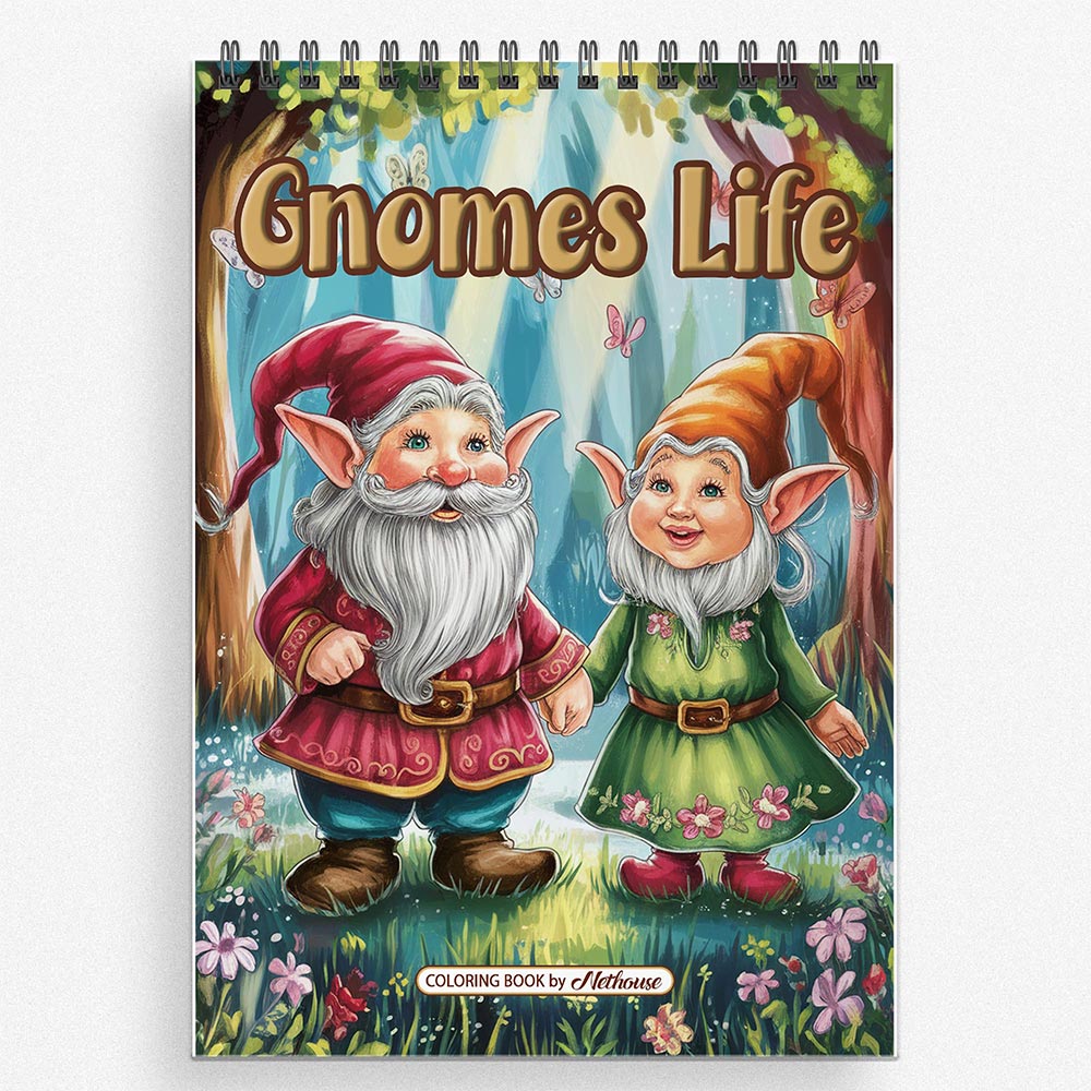 NETHOUSE Gnomes Life Coloring Book For Adults