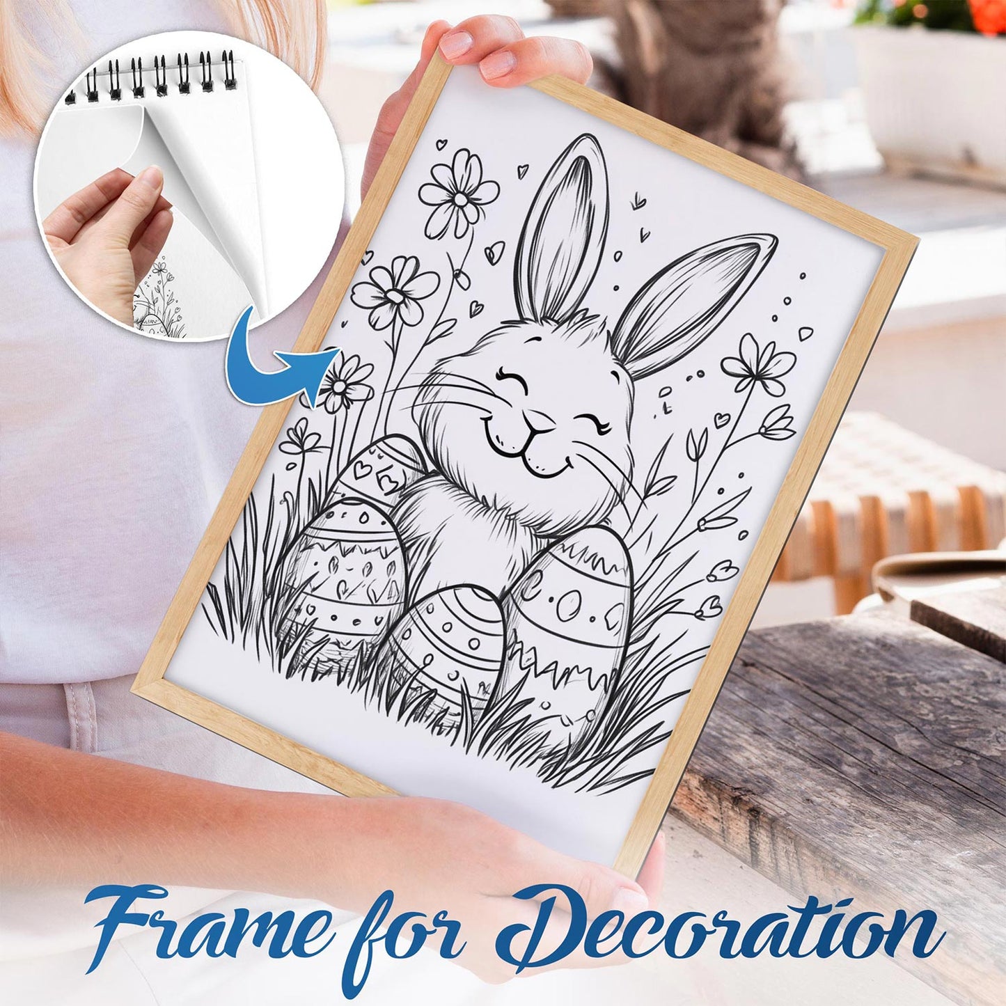 NETHOUSE Happy Easter Spiral Bound Coloring Book For Adults