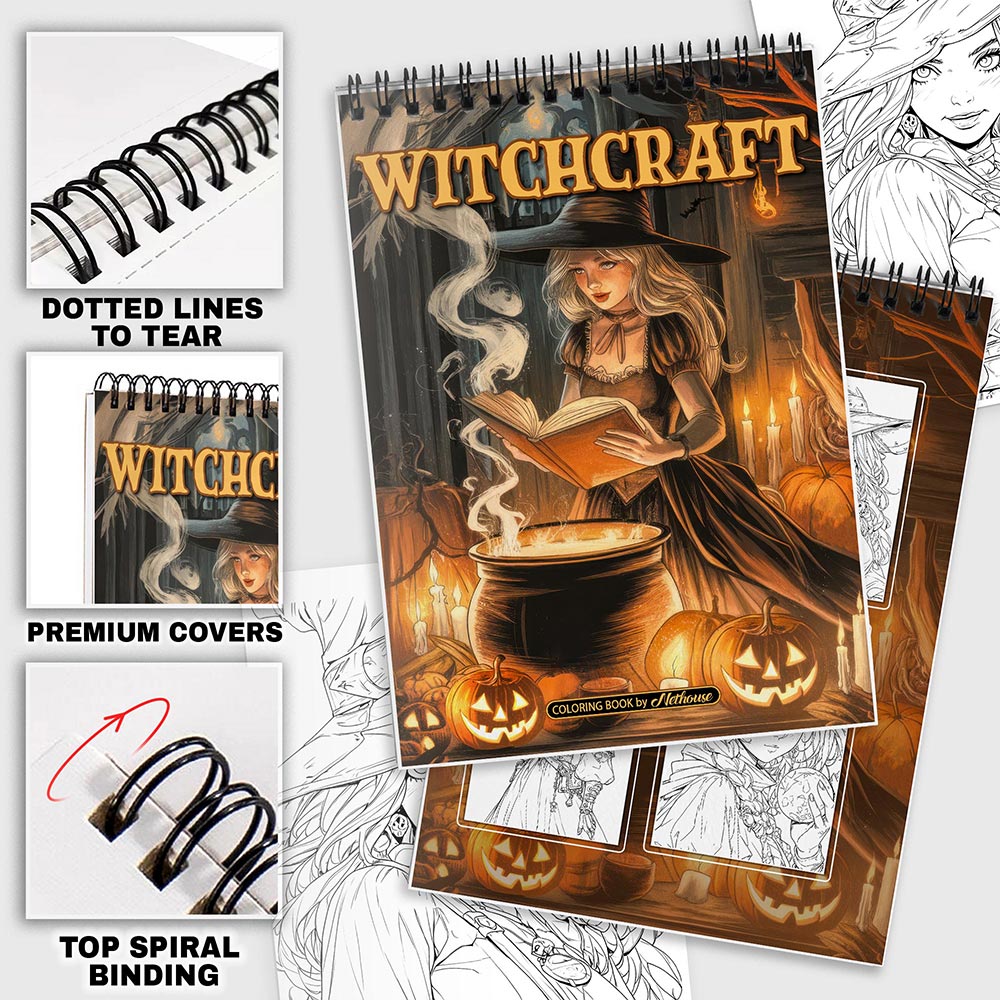 NETHOUSE House Witchcraft Coloring Pages For Adults