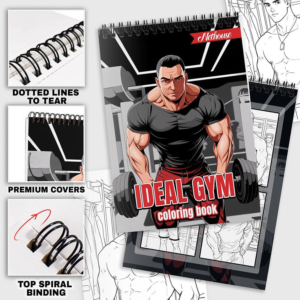 NETHOUSE Ideal Gym Coloring Pages For Adults