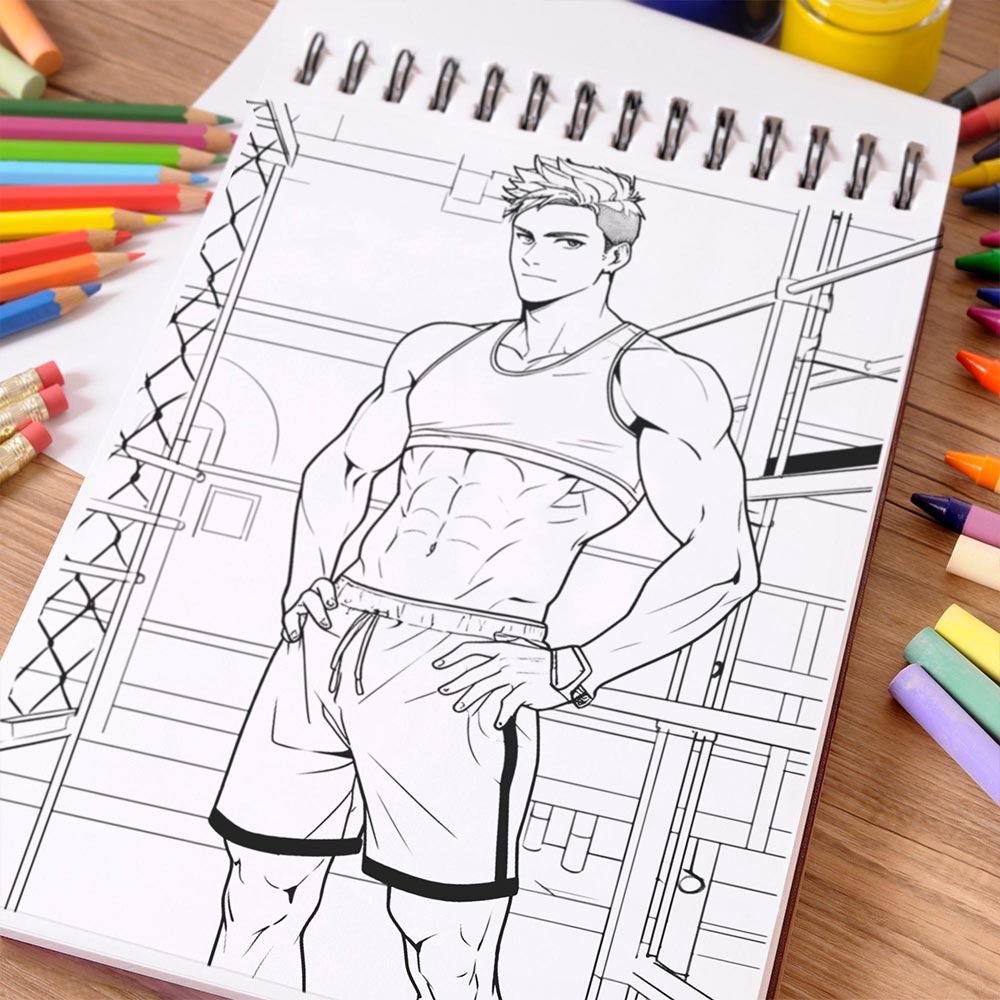 NETHOUSE Ideal Gym Coloring Book Spiral Bound For Adults