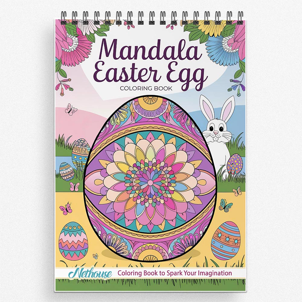 NETHOUSE Mandala Easter Egg Coloring Book For Adults