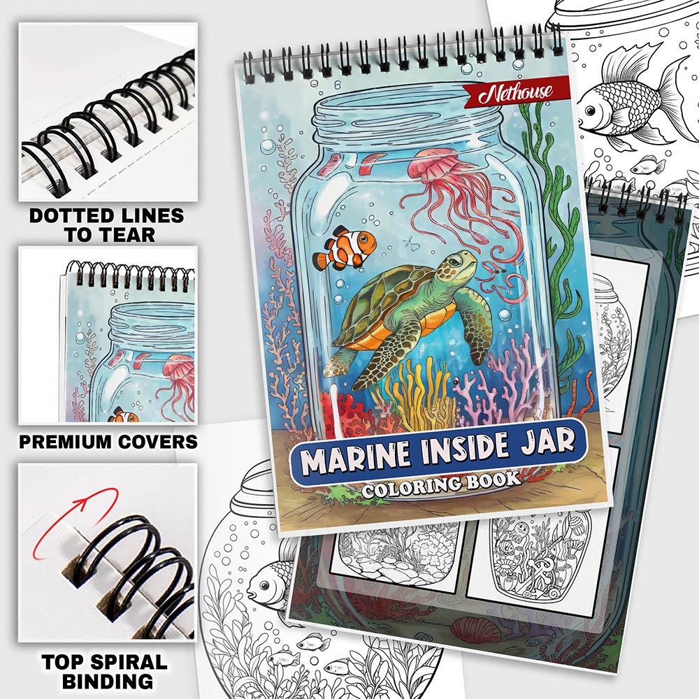 NETHOUSE Marine Inside Jar Coloring Pages For Adults