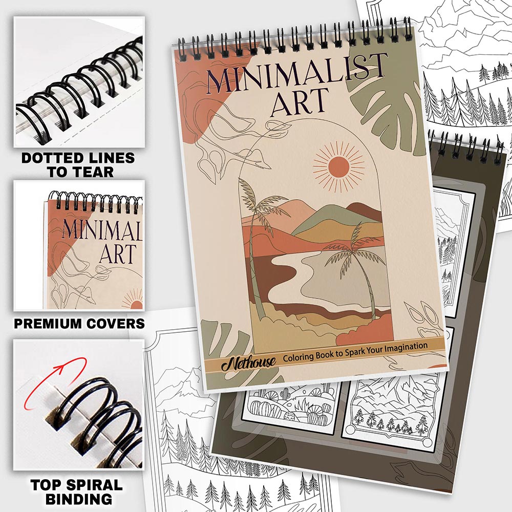 NETHOUSE Minimalist Art Coloring Pages For Adults