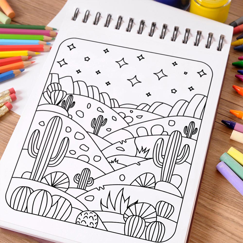 NETHOUSE Minimalist Art Coloring Book Spiral Bound For Adults