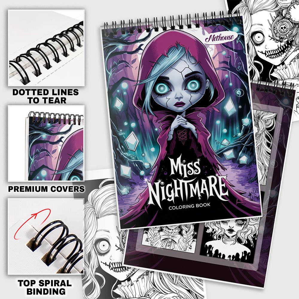 NETHOUSE Miss Nightmare Coloring Pages For Adults