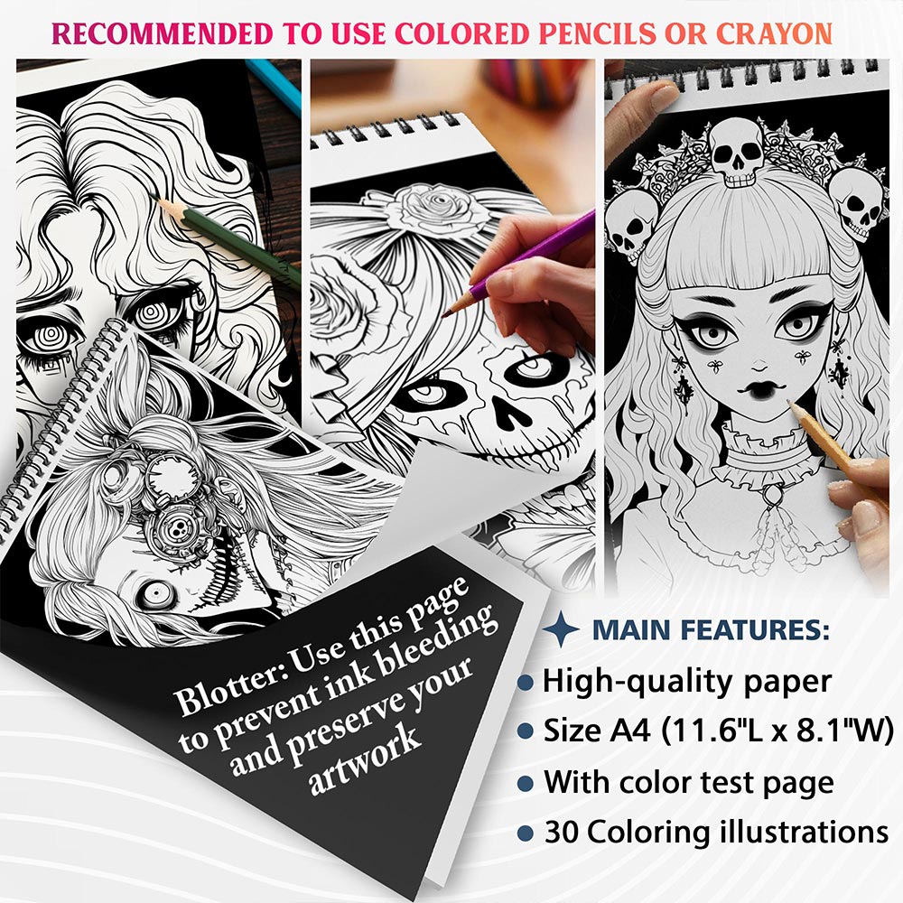NETHOUSE Miss Nightmare Coloring Sheets For Adults