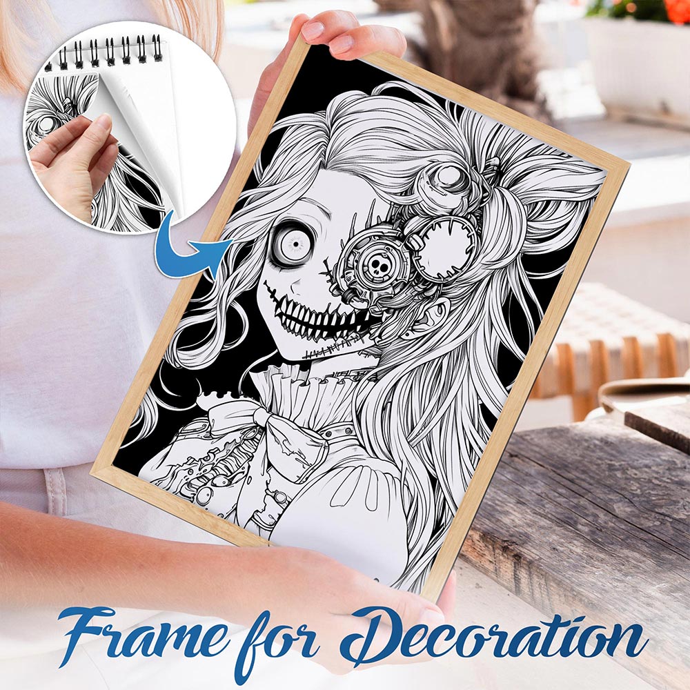 NETHOUSE Miss Nightmare Spiral Bound Coloring Book For Adults