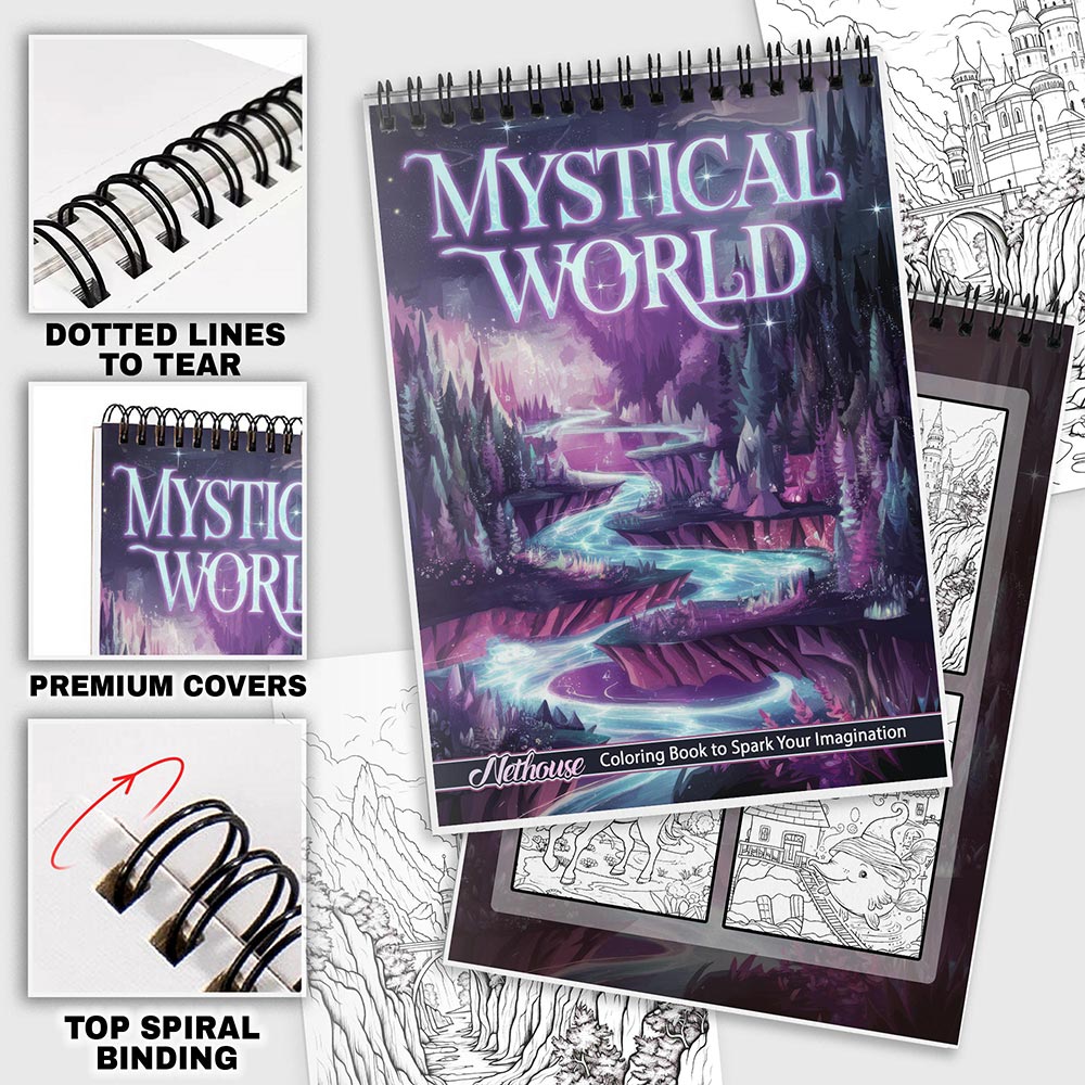 NETHOUSE Mystical World Coloring Pages For Adults