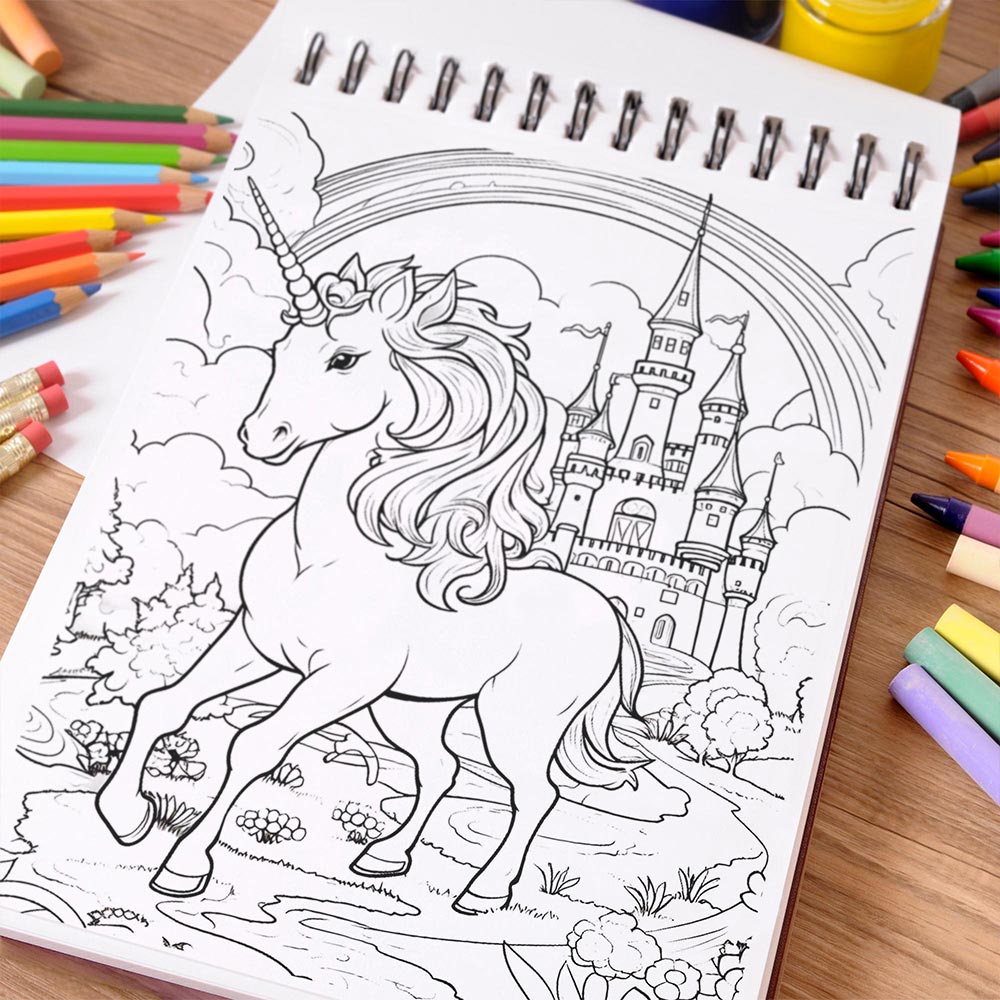 NETHOUSE Mystical World Coloring Book Spiral Bound For Adults
