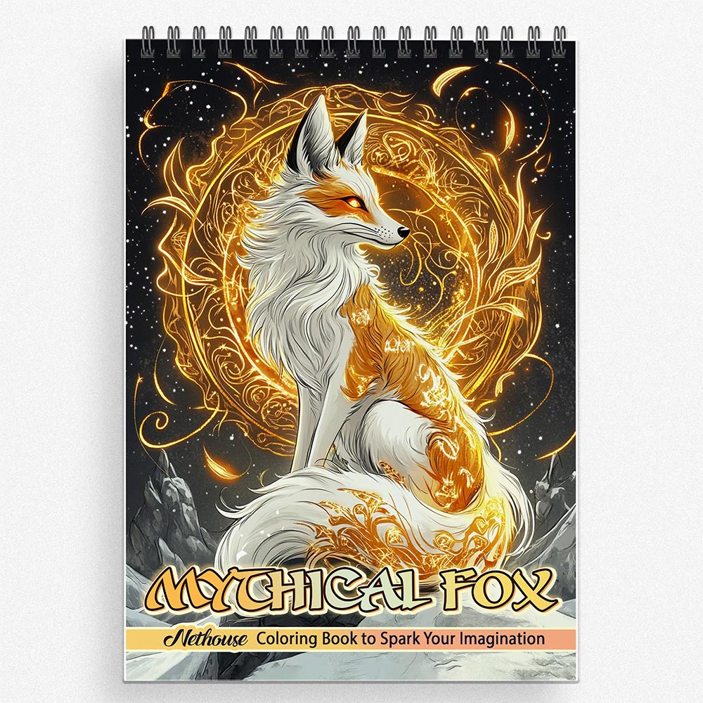 NETHOUSE Mythical Fox Coloring Book For Adults
