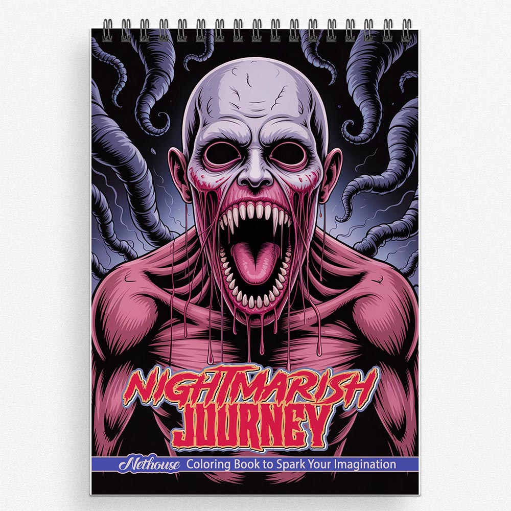 NETHOUSE Nightmarish Journey Coloring Book For Adults