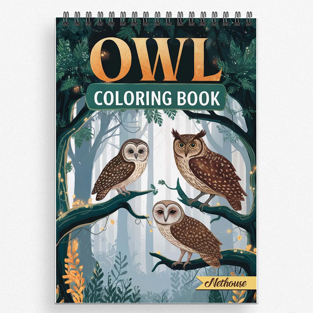 NETHOUSE Owl Coloring Book For Adults