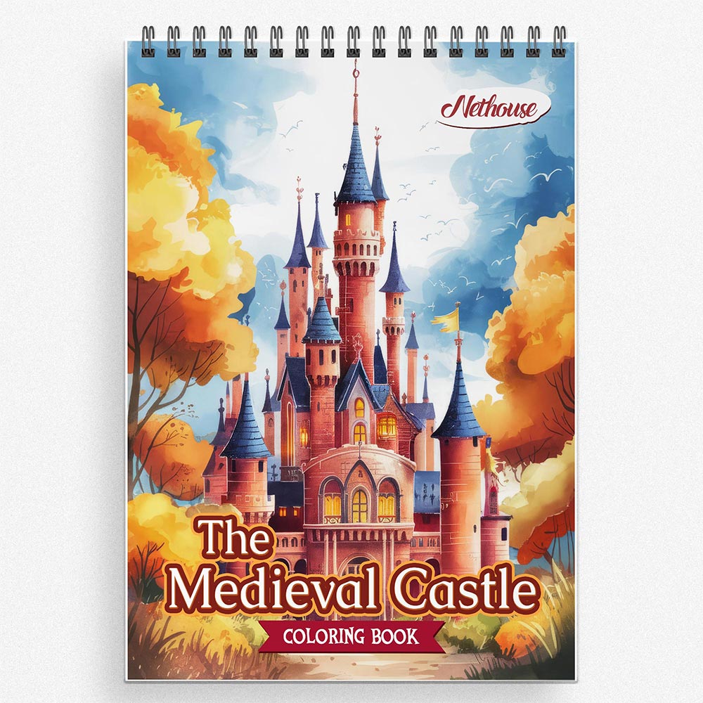 NETHOUSE The Medieval Castle Coloring Book For Adults