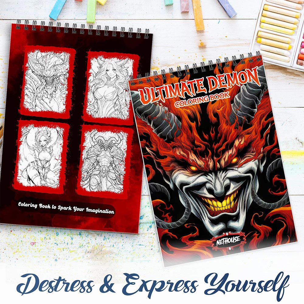 NETHOUSE Ultimate Demon Spiral Coloring Book for Adults