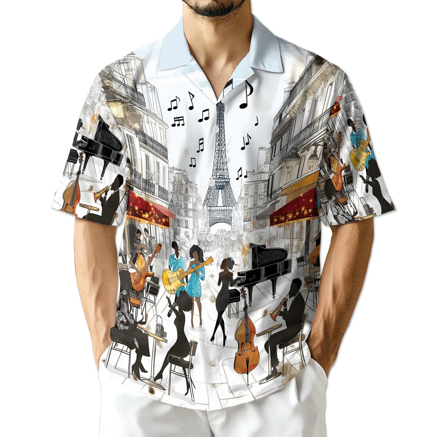 Netecom All You Need Is Jazz Hawaiian Shirt for Men
