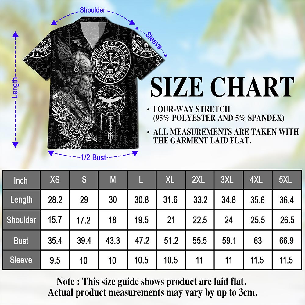 Netecom Amazing Viking Hawaiian Shirt for Men Women, Norse Mythology Style, Retro Button Down Summer Beach Shirts, S-5XL