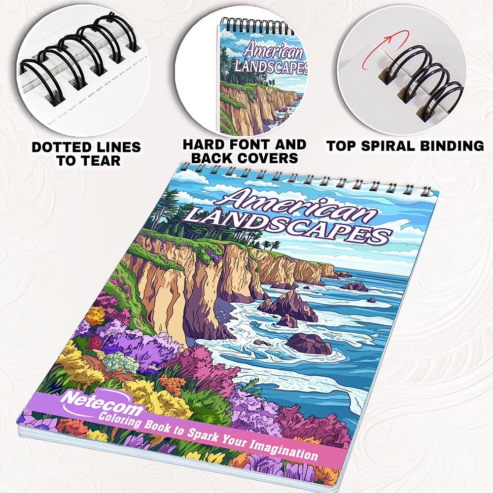 Netecom American Landscapes Coloring Pages for Adults