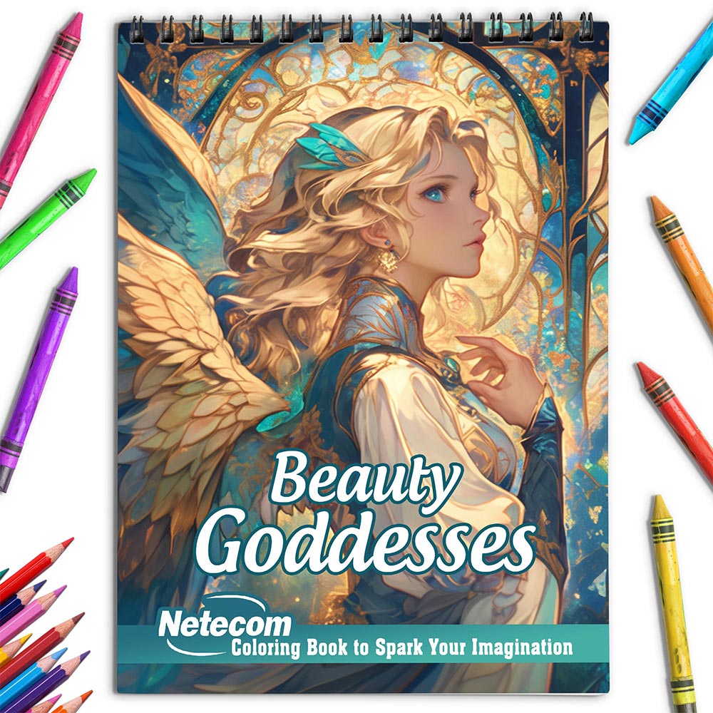 Netecom Beauty Goddesses Coloring Book for Adults