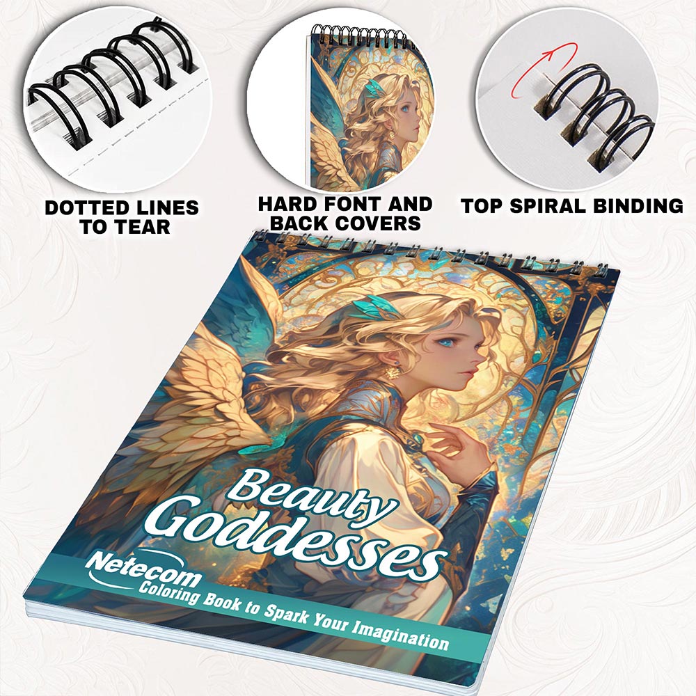 Netecom Beauty Goddesses Coloring Pages for Adults