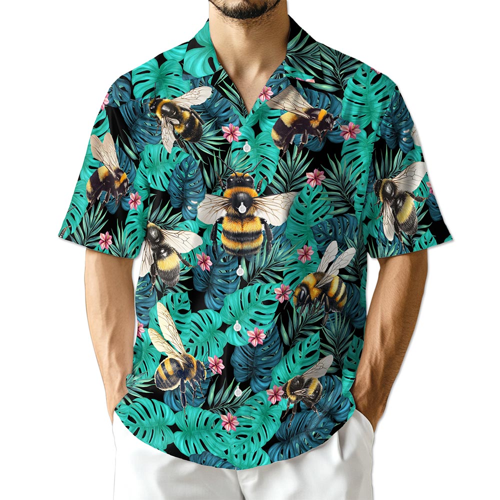 Netecom Bee Hawaiian Shirt for Men
