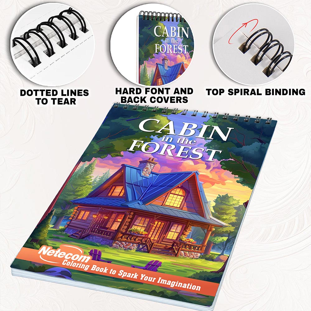 Netecom Cabin in The Forest Coloring Sheets for Adults