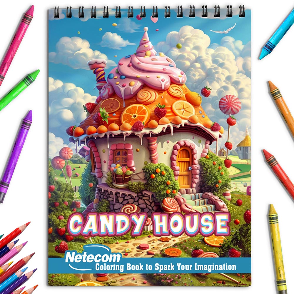 Netecom Candy House Coloring Book for Adults