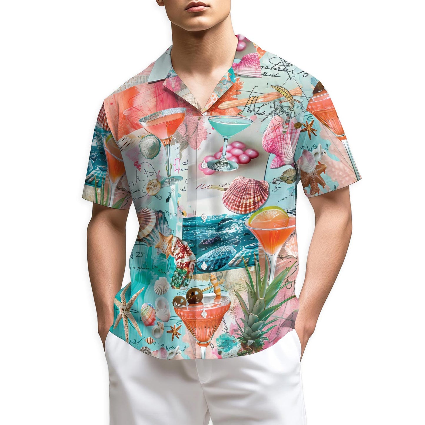 Netecom Coctail Summer Hawaiian Shirt for Men