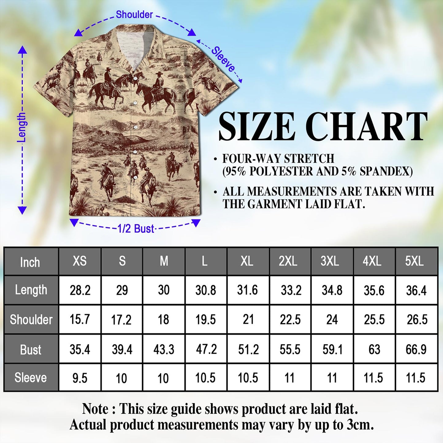 Netecom Cowboy Horse Riding Hawaiian Shirt for Men, Vintage Style, Button Down Summer Beach Short Sleeve, S-5XL