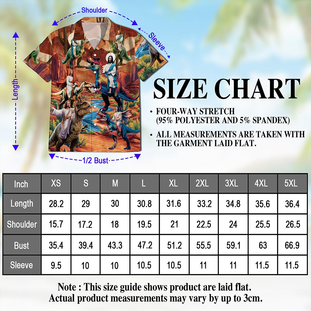 Netecom Dinosaur Hawaiian Shirt for Men, Button Down Summer Beach Short Sleeve, S-5XL