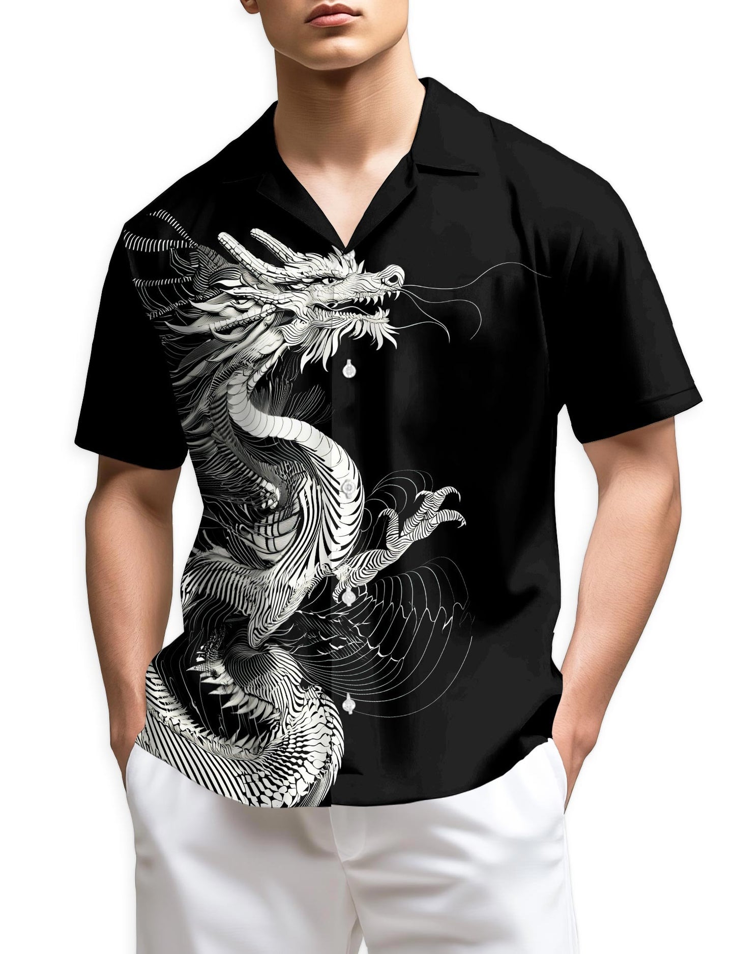 Netecom Dragon Hawaiian Shirt for Men