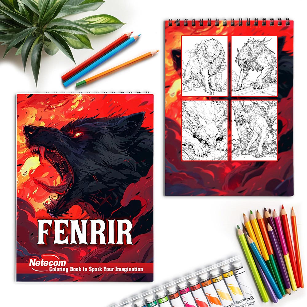 Netecom Fenrir Spiral Coloring Book for Adults