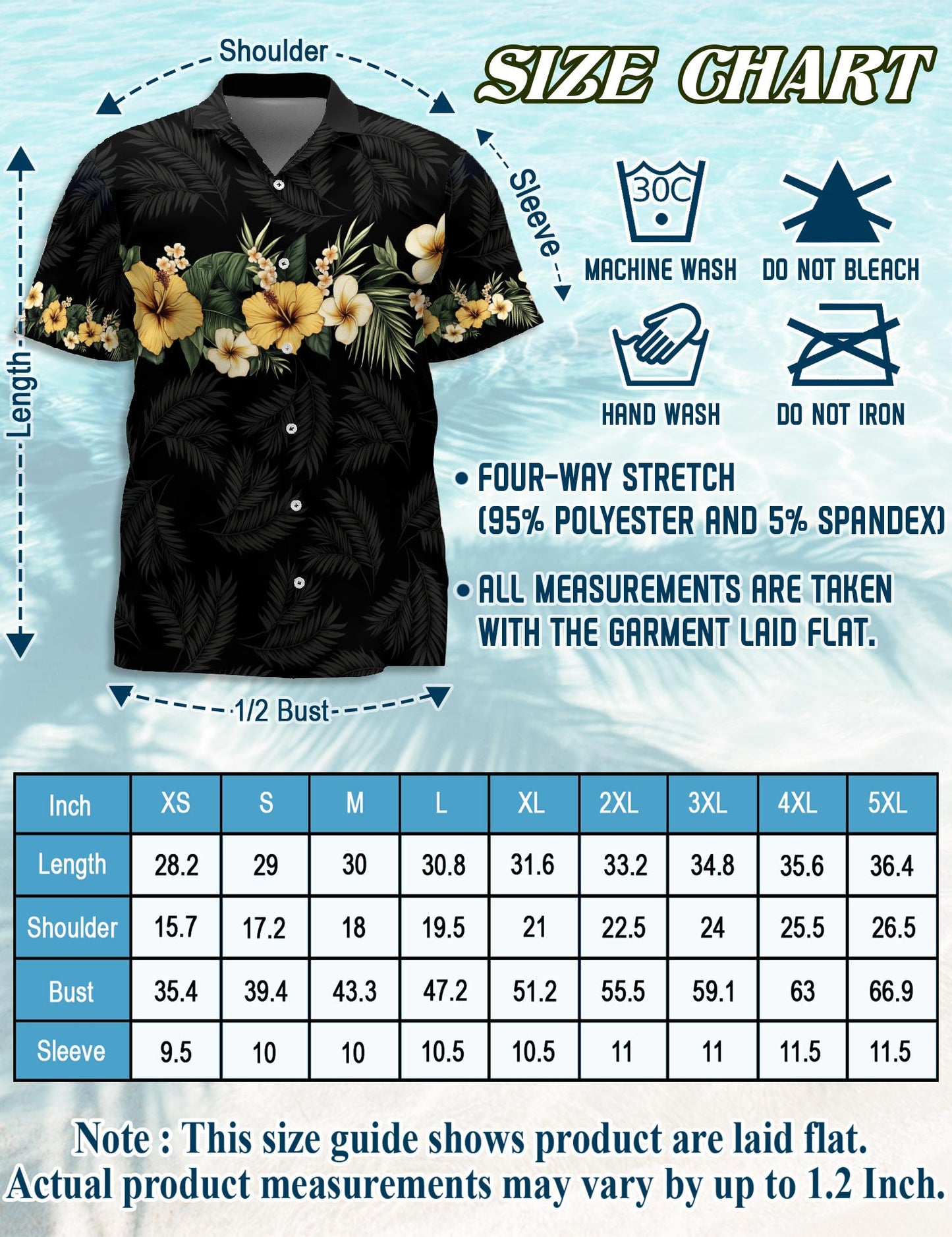 Netecom Floral Black Hawaiian Shirt for Men, Retro Style, Button Down Summer Beach Short Sleeve, S-5XL