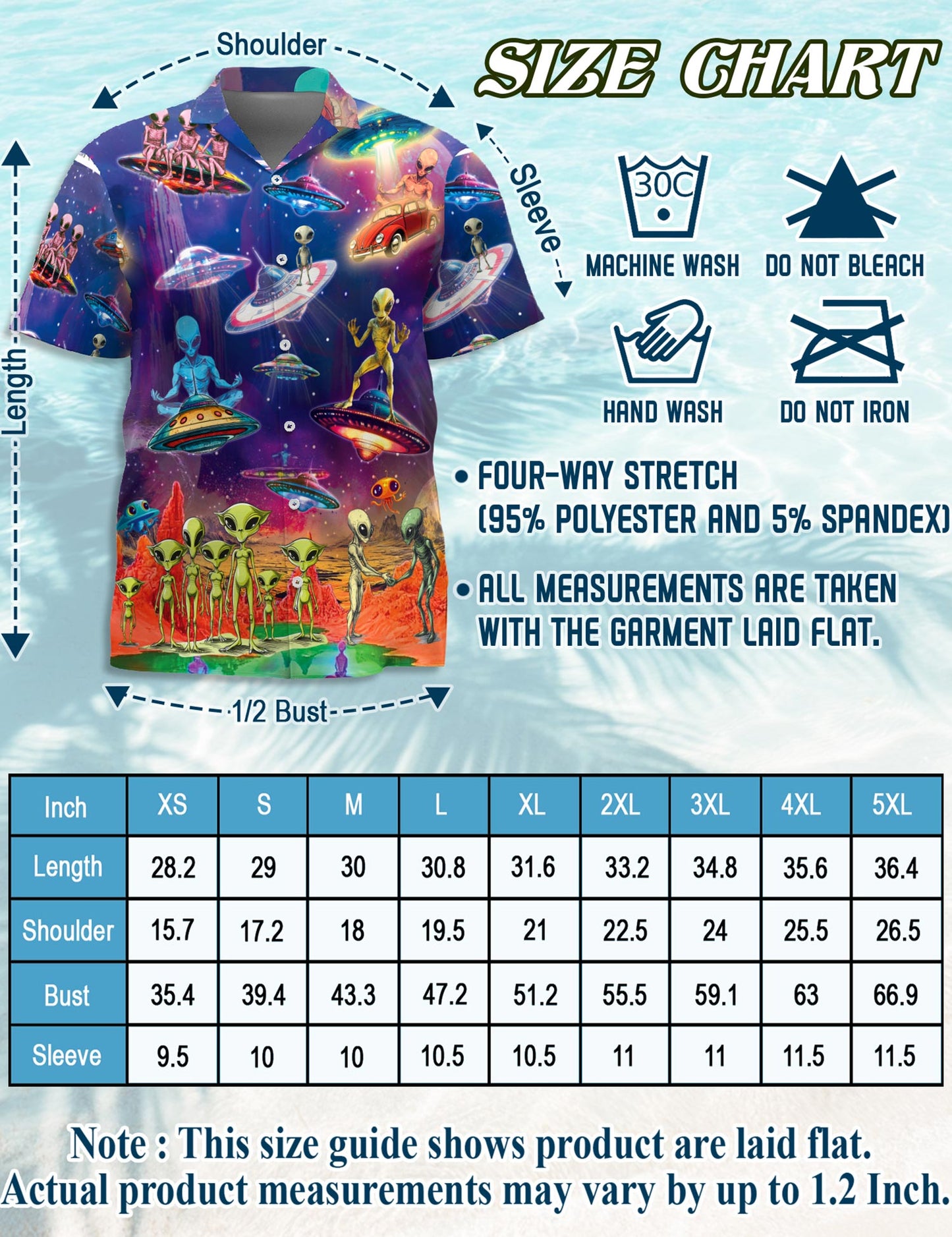Netecom Galaxy Alien UFO Hawaiian Shirt for Men, Sci-Fi Style, Button Down Summer Beach Short Sleeve, S-5XL