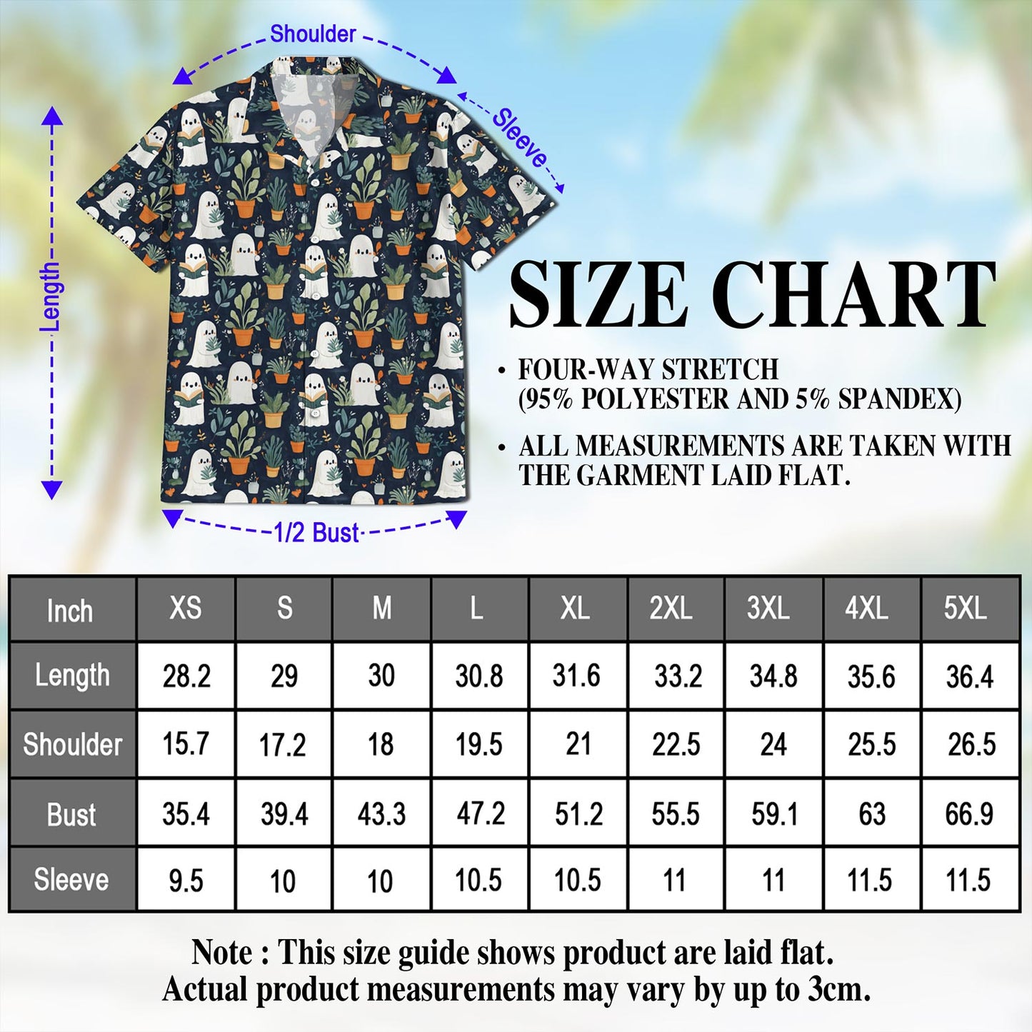 Netecom Ghost in Greenhouse Hawaiian Shirt for Men, Vintage Style, Button Down Summer Beach Short Sleeve, S-5XL