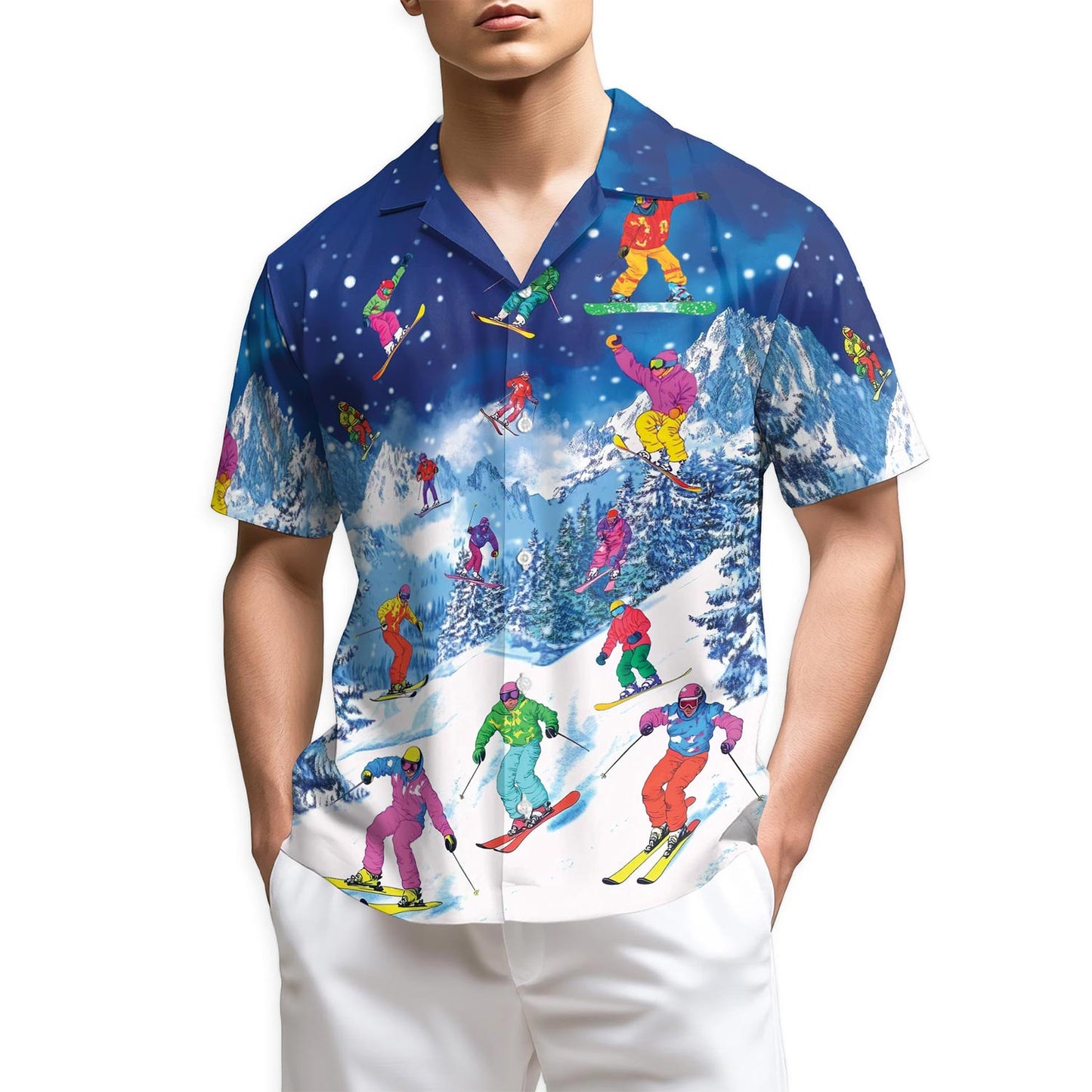 Netecom Go Skiing This Winter Hawaiian Shirt for Men