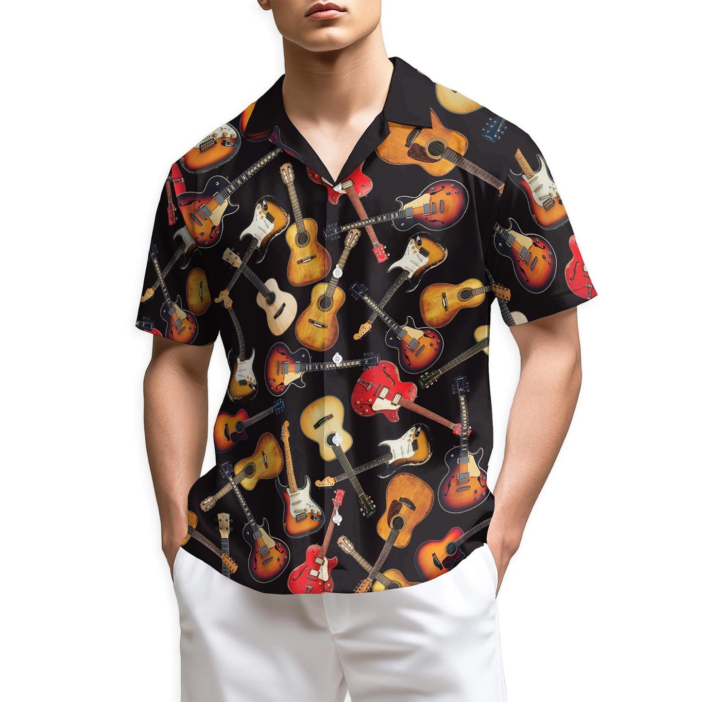 Netecom Guitar Hawaiian Shirt for Men
