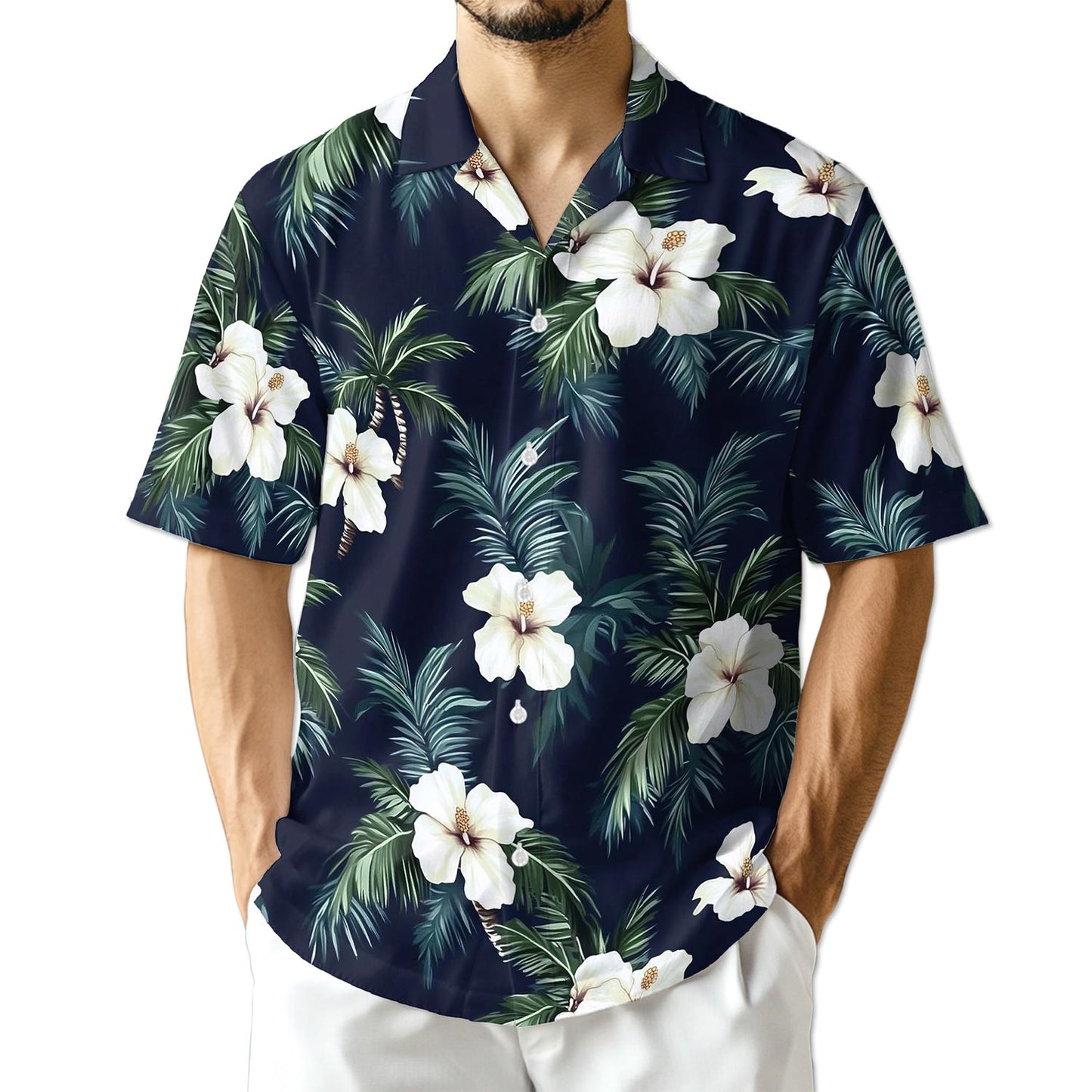 Netecom Hibiscus Island Hawaiian Shirt for Men